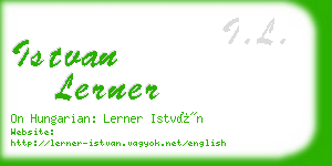 istvan lerner business card